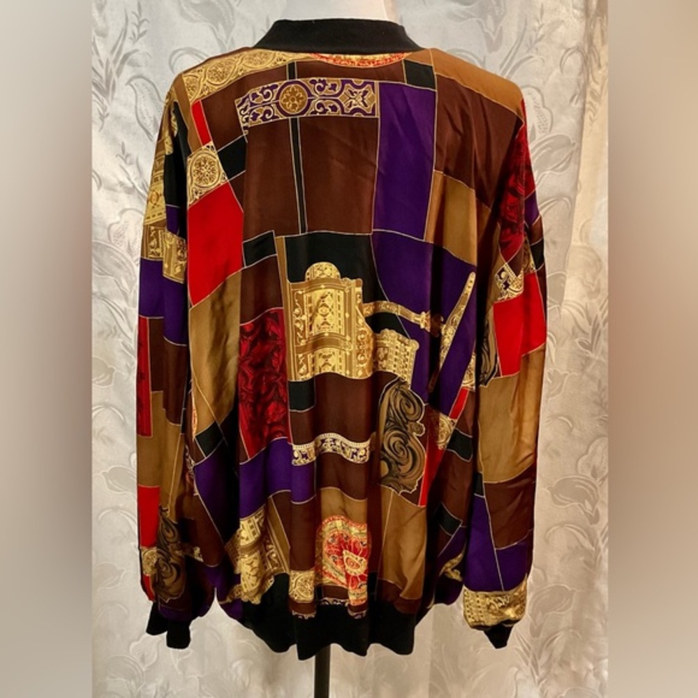 Cascais of California Multi Colored Vintage Bomber Jacket